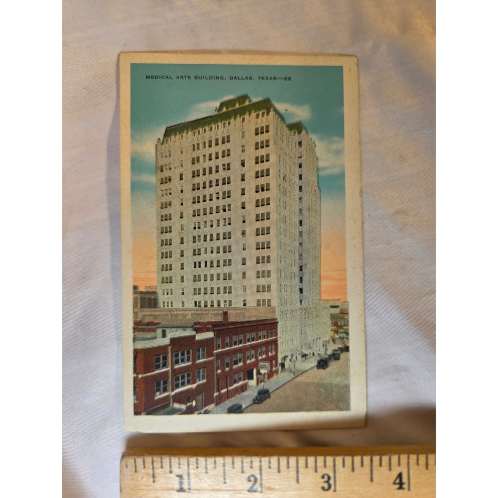 Vintage Medical Arts Building Dallas Texas Linen Postcard E. C. Kropp Co 22